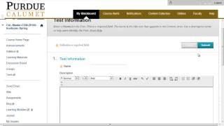 Blackboard Learn - Creating a Test using Random Blocks