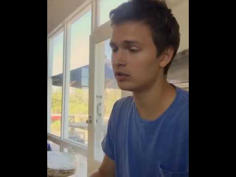 Ansel Elgort singing treat you better - by Shawn Mendes