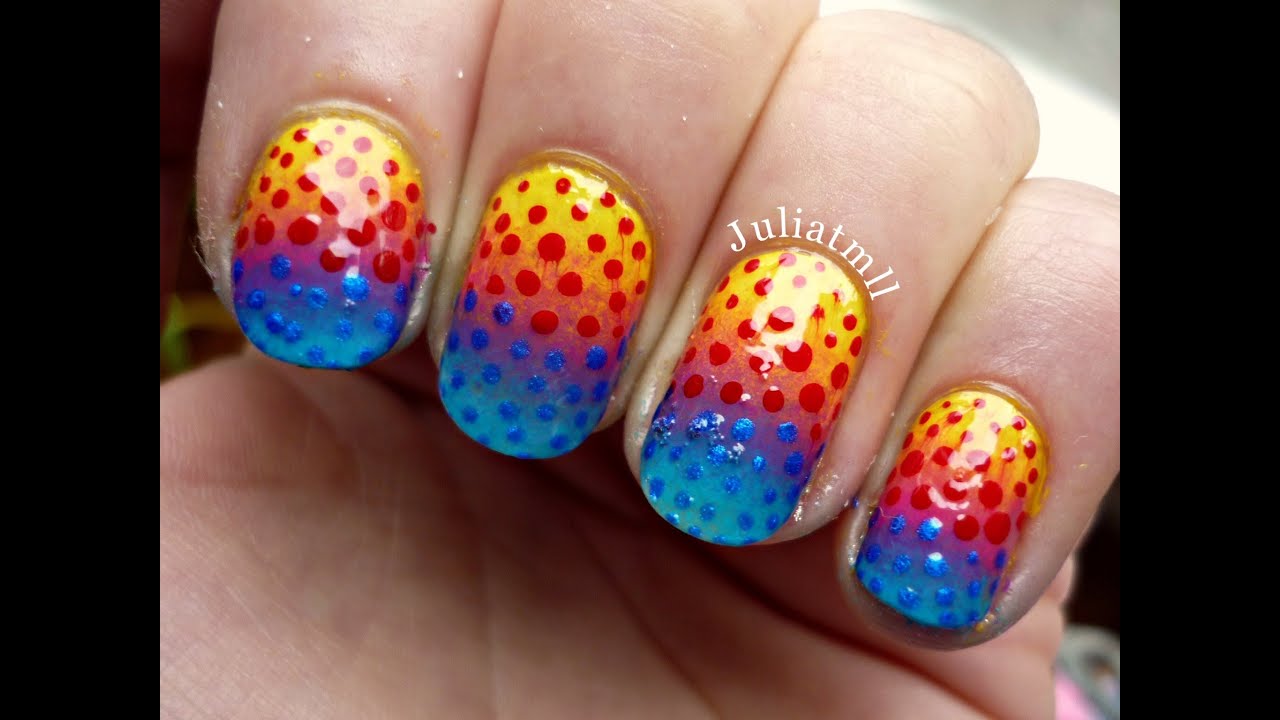 Sunset Gradient Nails - YouTube