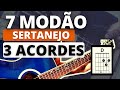 Como Tocar 7 Modão Sertanejo no Violão Com Apenas 3 Acordes (FÁCIL)