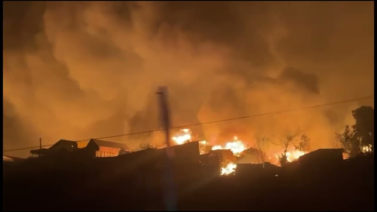 Los registros que muestran devastación de casas y locales en Penco por incendios