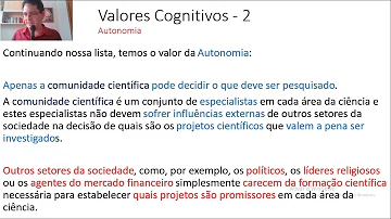 O que é valor Científico?