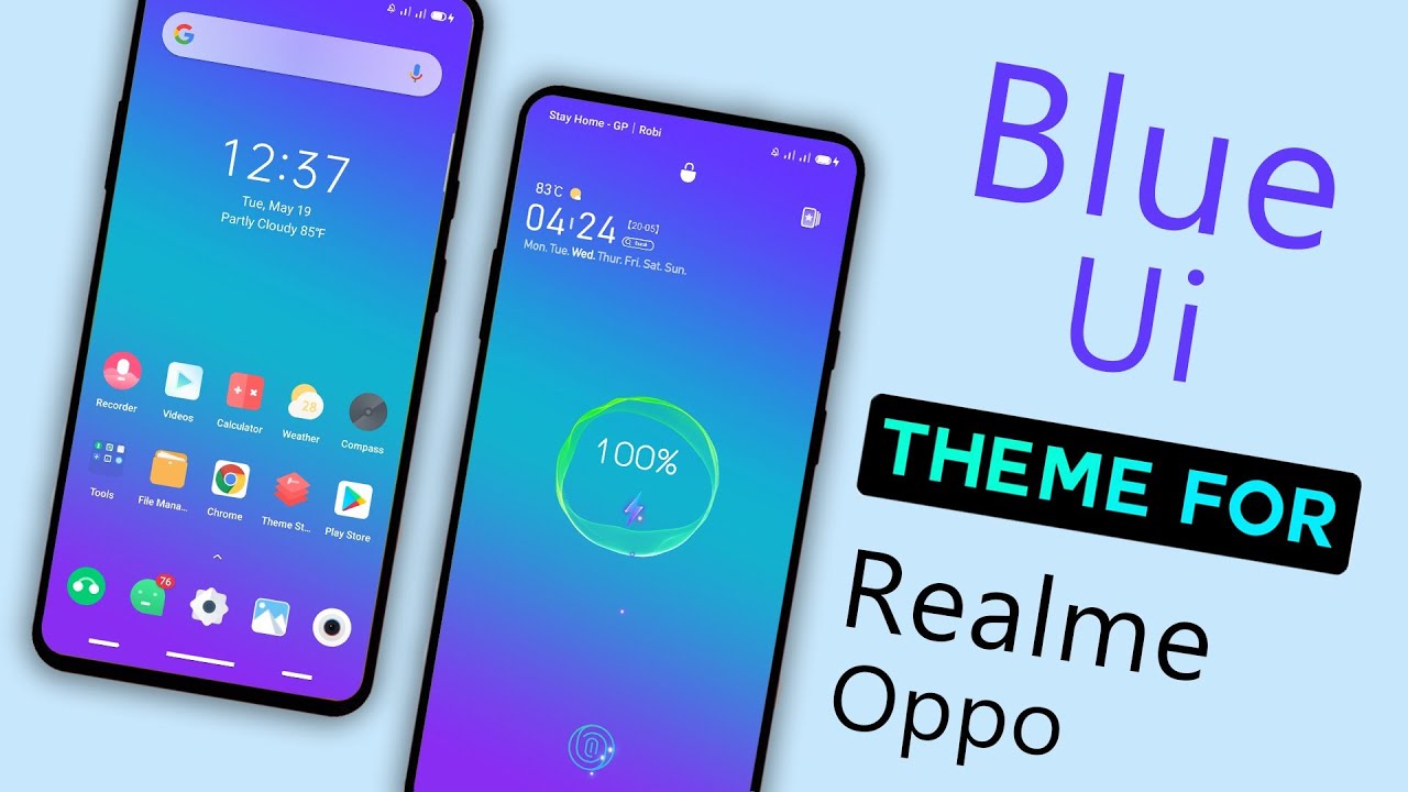 Blue UI theme for Realme UI and all Oppo mobiles YouTube