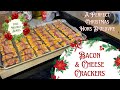 Bacon Cheese Crackers 🎄 Christmas Appetizer - EASY! Bake crackers wrapped in bacon @ 250º for 2 hrs