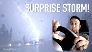 Caught Off Guard!  Driving Through Oregon into Thunderstorm with Rain and Lightning!  August 2022