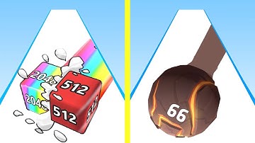 Jelly Run 2048 vs Snow Ball Run 2048 Game Min Max Video Gameplay Walkthrough sofbaiy181