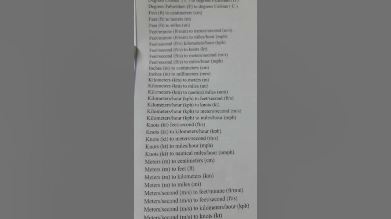  basic conversion formulas youtube
