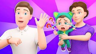 When Dad's Away😭 Missing Dad Song  | Nursery Rhymes for Babies