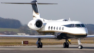 Great Looking! Gulfstream Aerospace G-IV Landing & Taxi at Bern screenshot 1