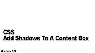 19 CSS box shadow