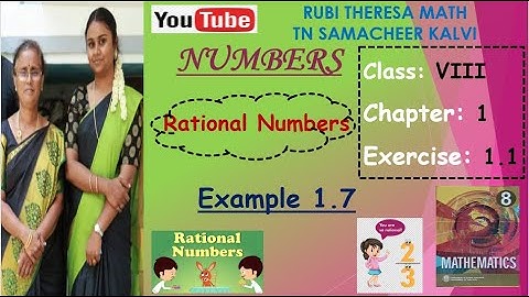 TN SAMACHEER KALVI _ 8TH MATHS _ NUMBERS _ Chapter  _ Example 1.7