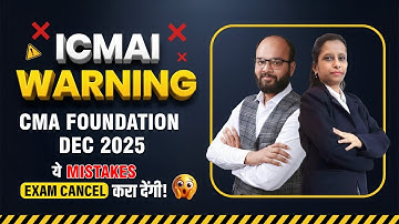 ICMAI Warning | CMA Foundation Dec 25 | How to Fill OMR Sheet CMA Foundation | CMA Exam Guidelines