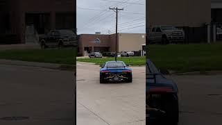 Twin turbo Audi R8 leaving cars and coffee car cars fyp shorts