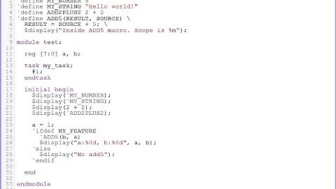 Verilog Tutorial 3 -- `define Text Macros