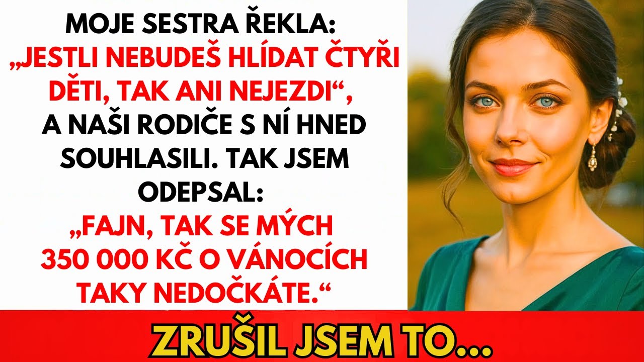 „Jestli neplánuješ hlídat ty čtyři děti, tak na Vánoce nemusíš vůbec jezdit.“ Moje sestra pronesla tuhle větu u svátečního stolu a celá rodina se začala smát. Všichni, včetně rodičů, které jsem...