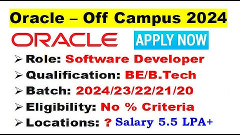 Oracle is hiring 2024/23/22/21/20 Batch | Required Skills? | Location? | No % Criteria #jobupdates4u