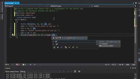 C++ Program To Calculate Distance Between Two Points.