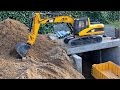 BRUDER RC Conversion EXCAVATOR LOADERs and TRUCKS 1/4 new Tunnel Project