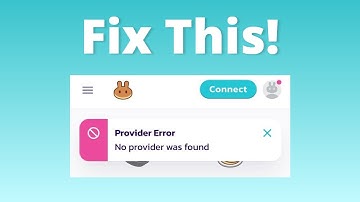 How to Fix "No provider was found" on PancakeSwap