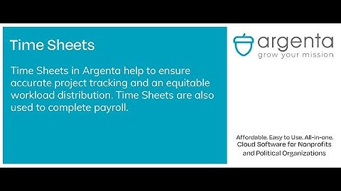How To Enter A Timesheet in Argenta
