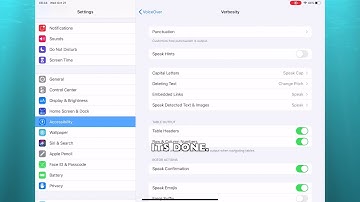 HOW TO DISABLE OR ENABLE VOICEOVER SPEAK HINTS IN IPADOS 13.6 (IPAD)