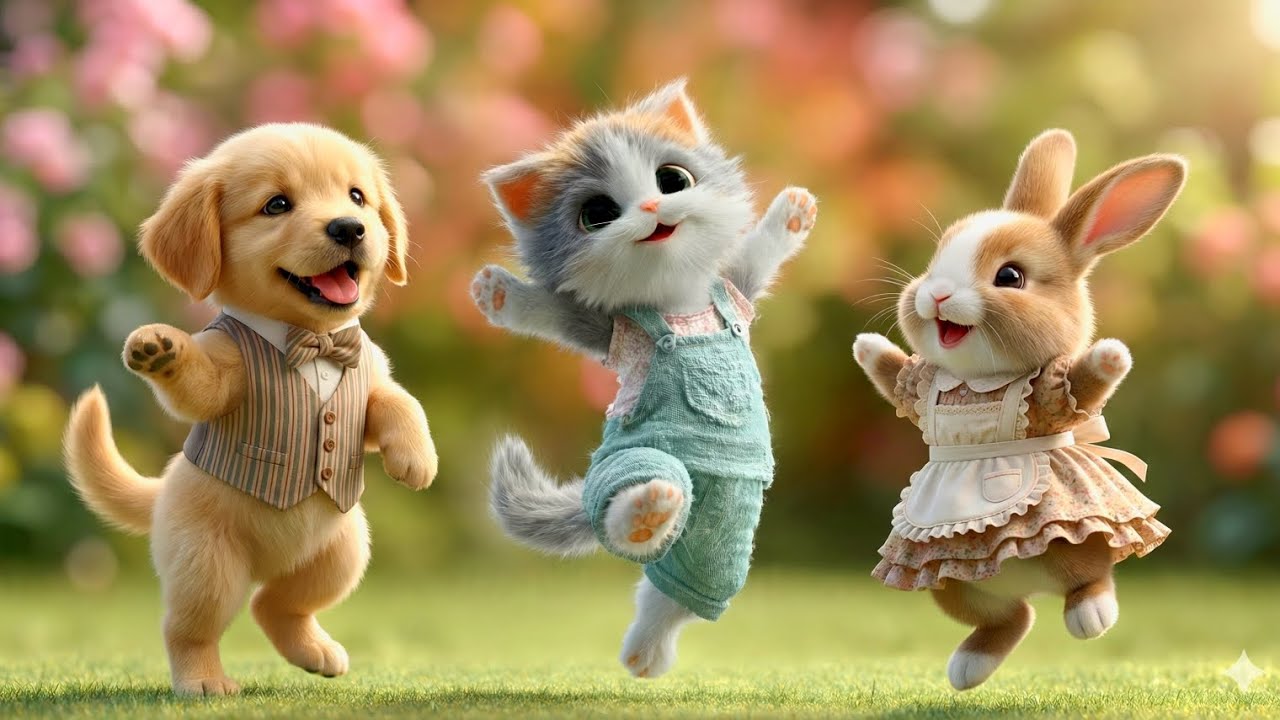 😍🐶 Cute Baby Animals Dancing on AI Trending Song  