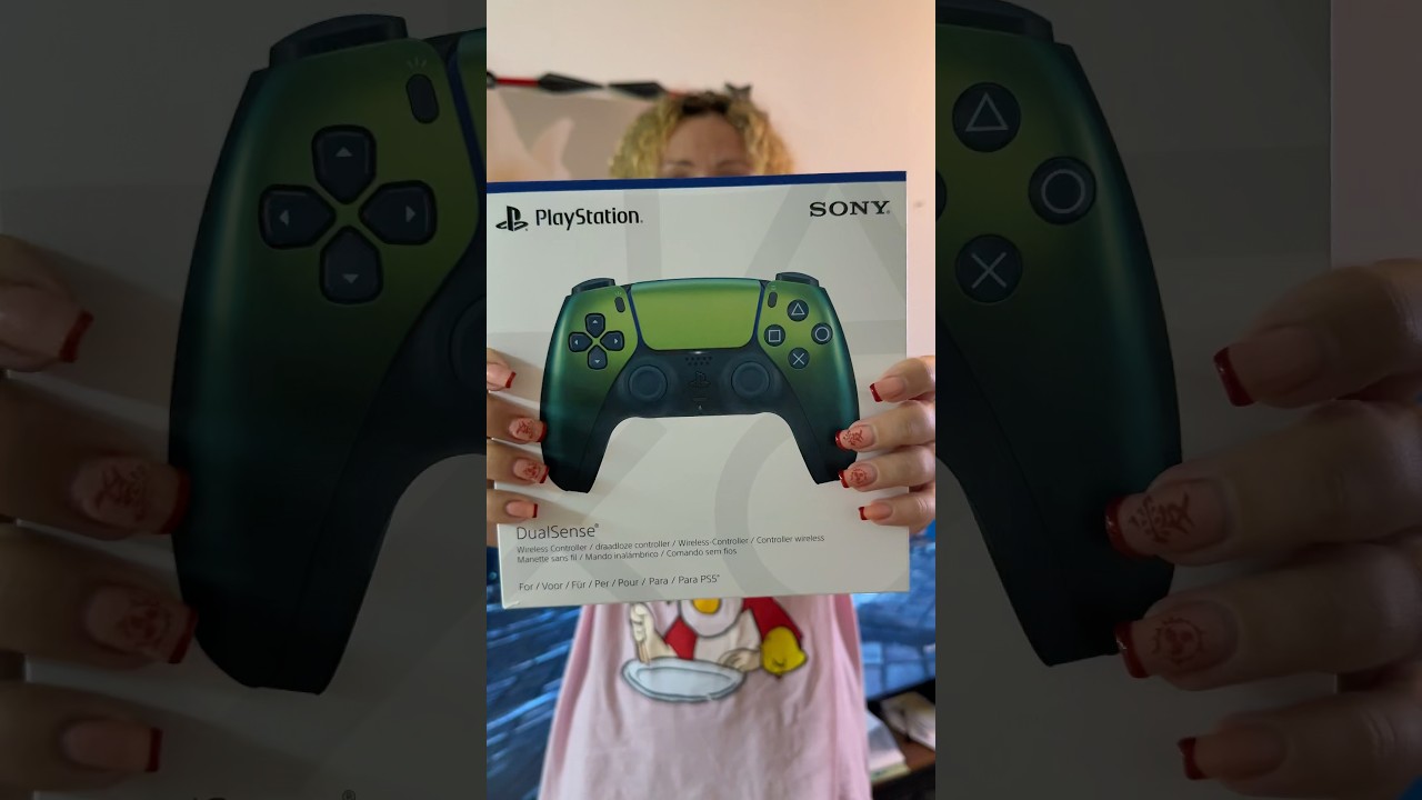 PS5-геймпад Dualsense V2 &mdash; распаковка | зеленый зверь | ASMR