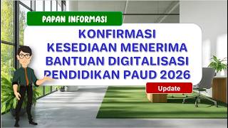 HOW TO CONFIRM YOUR WILLINGNESS TO RECEIVE ASSISTANCE FOR DIGITALIZATION OF EARLY CHILDHOOD EDUCA...