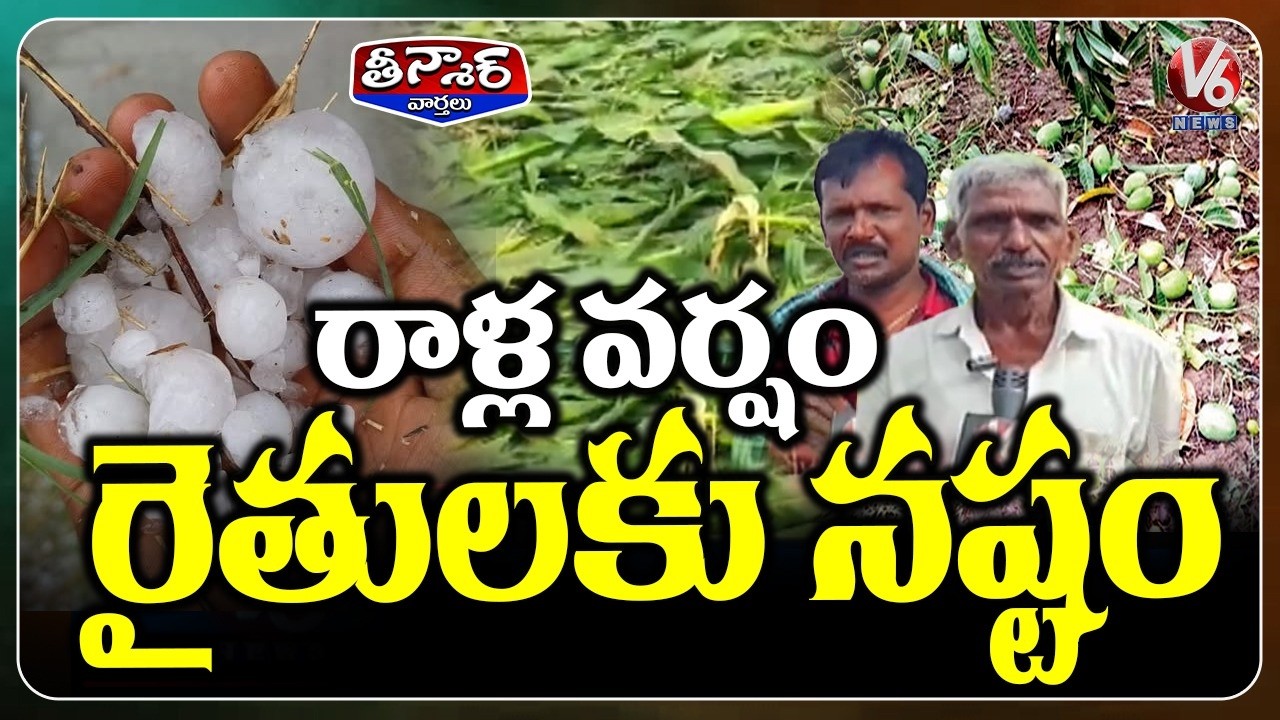 Hailstorm Rain In Telangana, Huge Loss For Farmers | V6 Teenmaar - YouTube