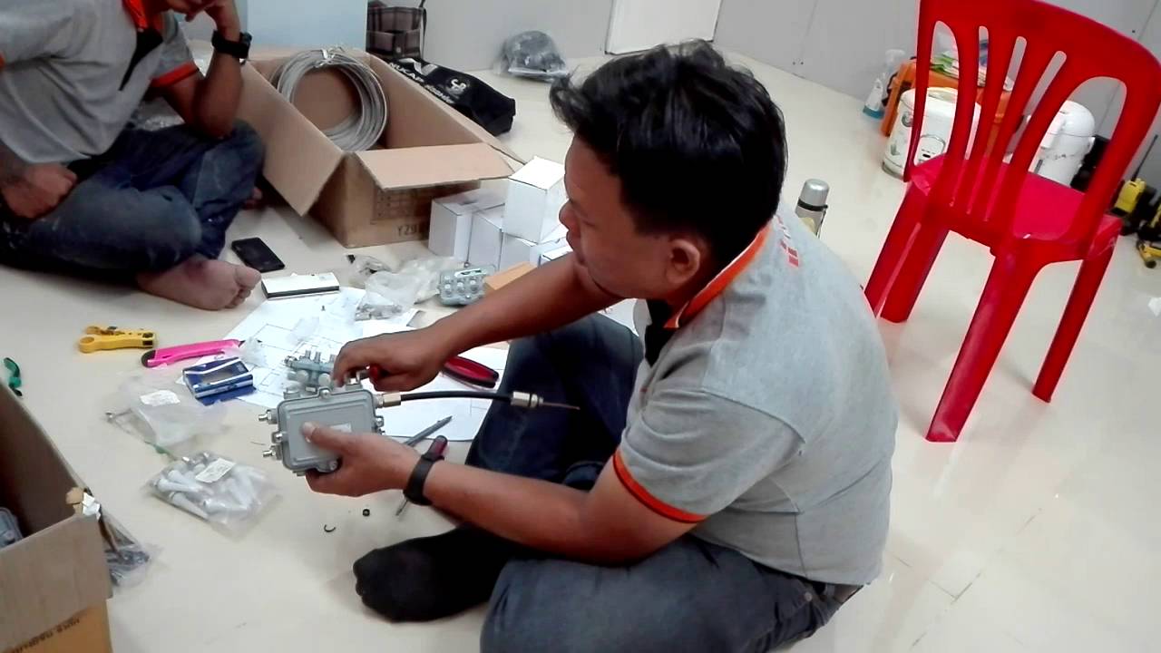 การต่่อ Splitter+Tap off Outdoor 2/2