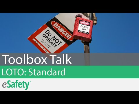 2 Minute Toolbox Talk: Lockout/Tagout - Standard