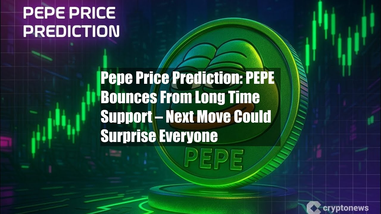 Pepe Price Prediction: PEPE Bounces From Long Time Support – Next - YouTube
