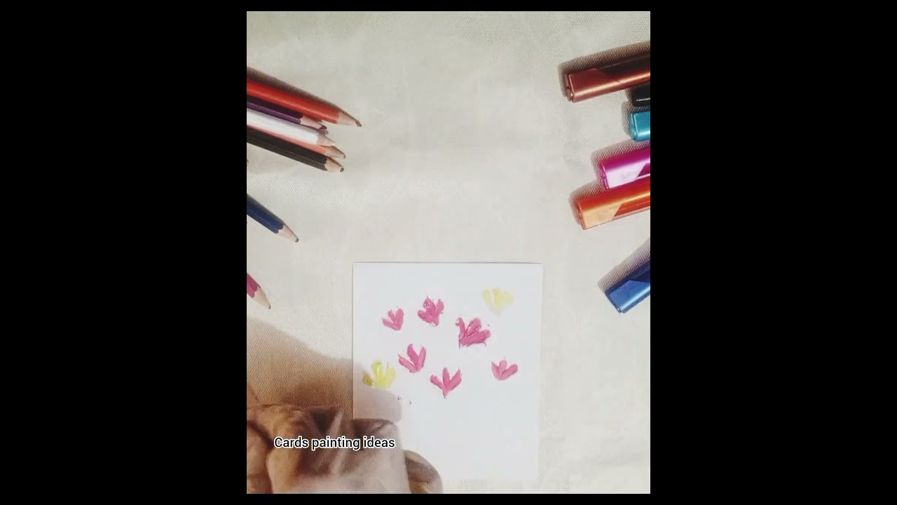 easy cards design |beautiful cards| flowers 🌼 