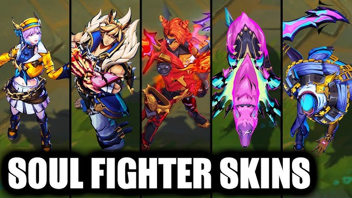 LoL divulga artes de 6 skins SoulFighter e detalhes do novo modo