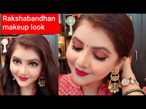 BRIDAL MAKEUP LOOK FOR RAKSHABANDHAN & TEEJ |RARA|RAKHI MAKEUPLOOK |रक्षाबंधन केलिए आसान ब्राइडलमेकप