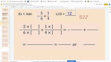 google slides add fractions ex 1