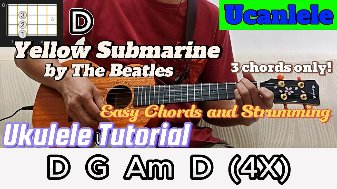 Yellow Submarine by The Beatles Ukulele Tutorial (Easy Version) @UCanLele2023