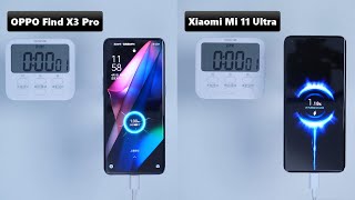 Xiaomi Mi 11 Ultra Vs Oppo Find X3 Pro 67W Vs 65W Fast - Charging Speed Test