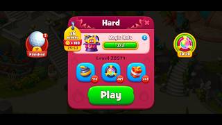 Gardenscapes   Hard 20574 Level   Gameplay | With Boosters | No Commentary