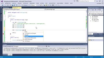 Events und Delegates in C# Tutorial: Aufruf eines Delegate |video2brain.com