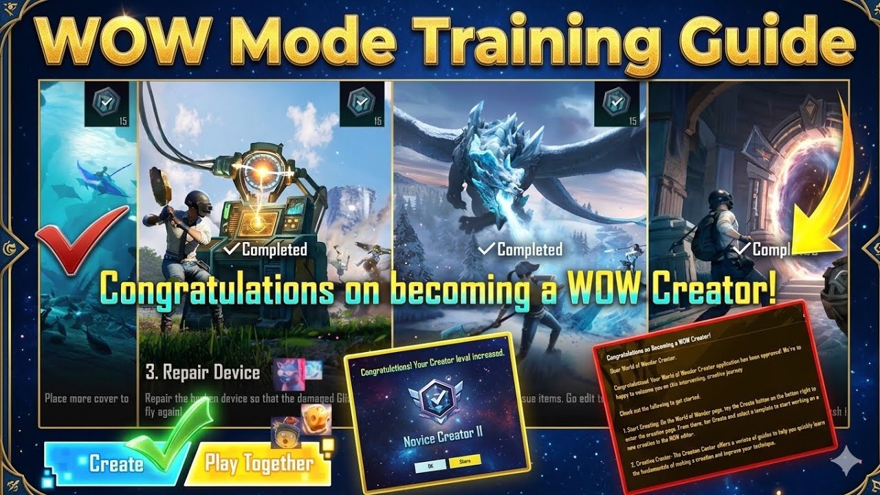 Creator Wow Mode | How to make a Wow Map | Wow Mode Creator Training ...