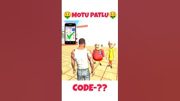 Motu Patlu Cheat Code 🤫 In Indian Bikes Driving 3D 🤑🔥 #shorts #indianbikedriving3d #gta