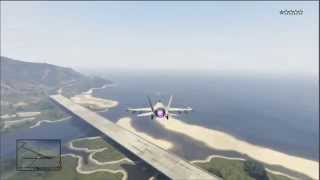 Epic Fail! - Grand Theft Auto V - Fighter Jet Ejection into the Ground