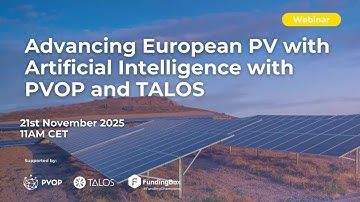 Advancing European PV with Artificial Intelligence - Webinar with TALOS | PVOP