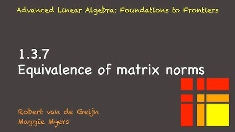 01.3.7 Equivalence of matrix norms