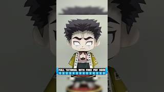 Stone Hashira Papercraft ✂️ | Gyomei Himejima | Demon Slayer #shorts  #demonslayer #kimetsunoyaiba