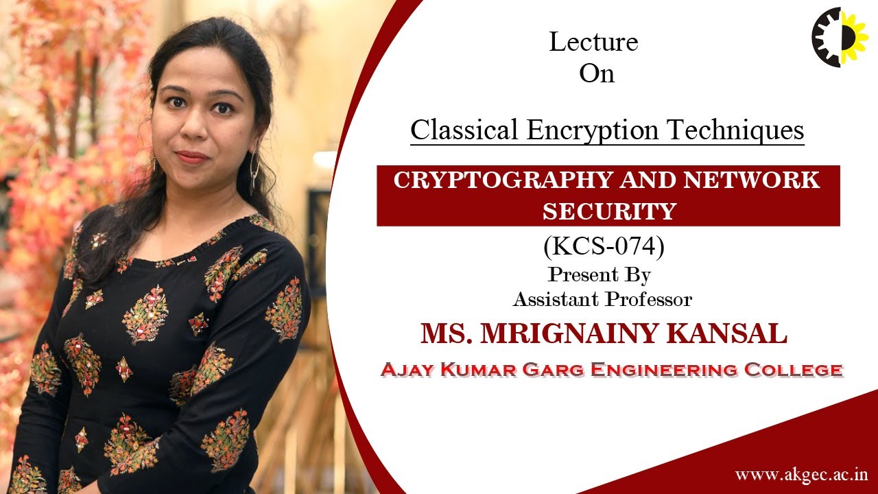 ''Classical Encryption Techniques'' Cryptography and Network security ...