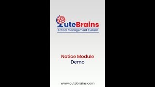 Notice Module - CuteBrains School Management App screenshot 1