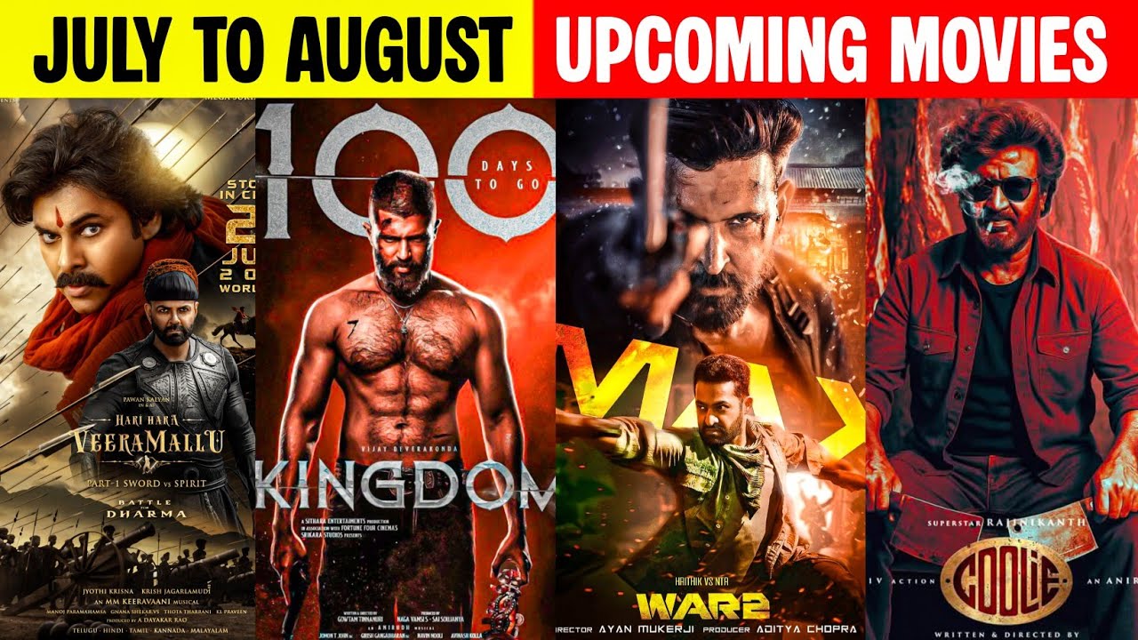 12 Biggest Upcoming Movies (July–August 2025) | Bollywood & South Mega Clash!🔥