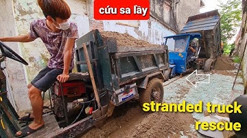 Công nông siêu khủng chở cát đổ ben xem cực đã | máy xúc múc cát ô tô tải | excavator loading truck